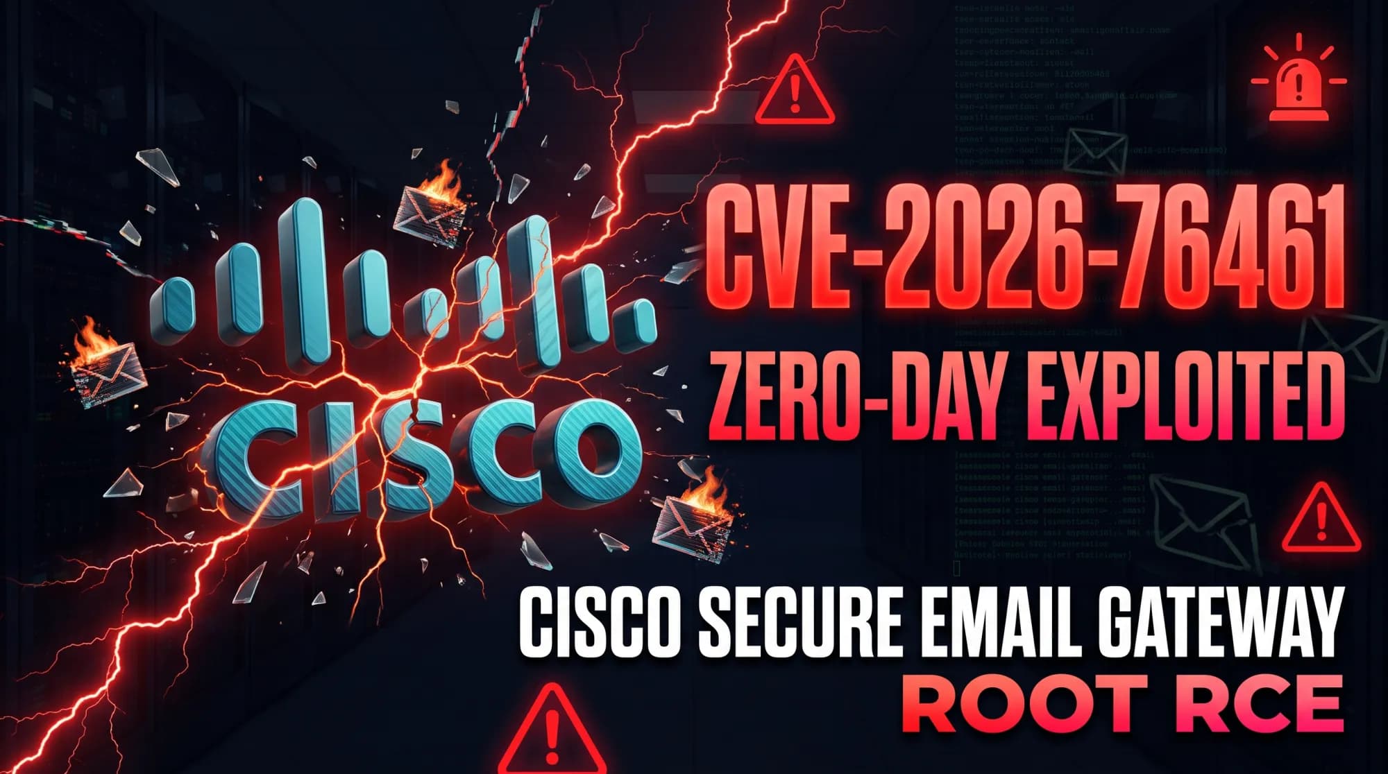 CVE-2026-76461: A Root RCE in Cisco Secure Email Gateway, Already Exploited as a Zero-Day