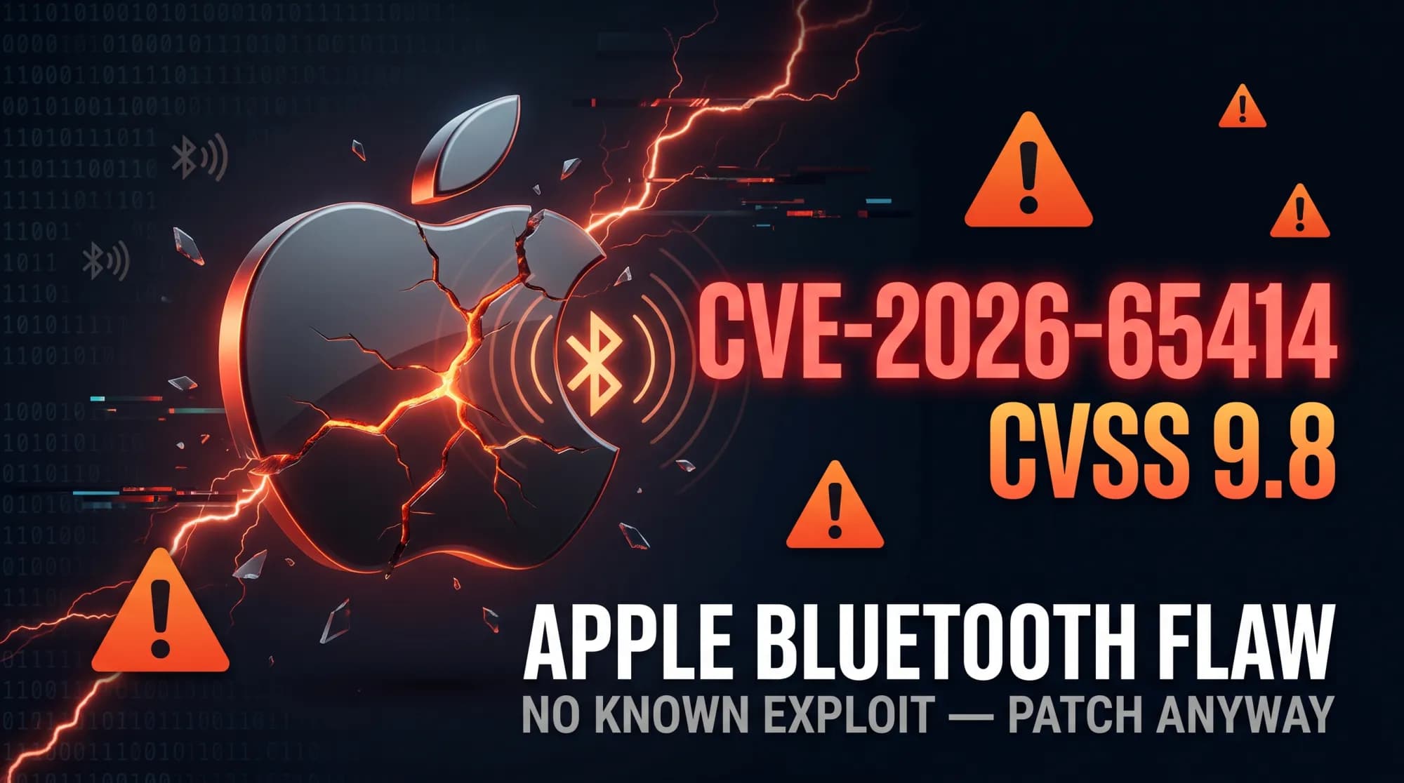 CVE-2026-65414: Apple's CVSS 9.8 Bluetooth Bug, and Why "Network" Doesn't Mean Internet