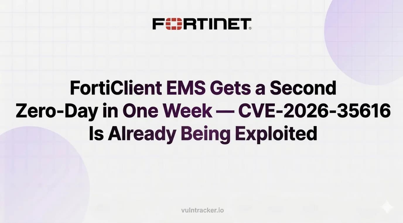 FortiClient EMS Gets a Second Zero-Day in One Week — CVE-2026-35616 Is Already Being Exploited