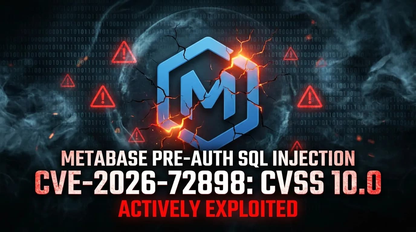 Metabase Pre-Auth SQL Injection (CVE-2026-72898): CVSS 10.0, Actively Exploited